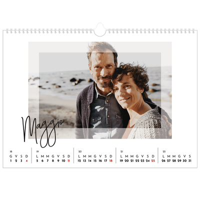 Calendario A3 orizzontale  — Cornice trasparente [copertina]