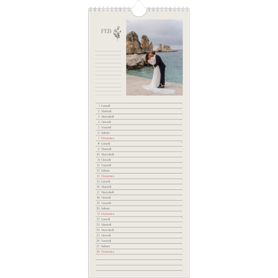 Calendario da cucina  — Iniziali in fiore [Febbraio]