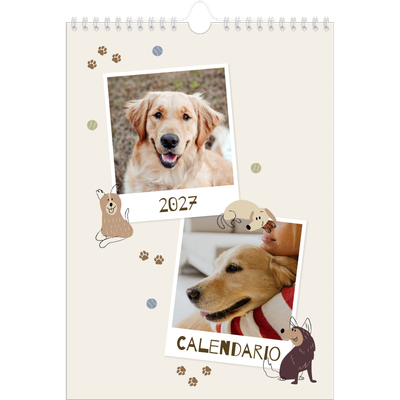 Calendario personalizzato A4 — Cucciolo giocherellone [copertina]