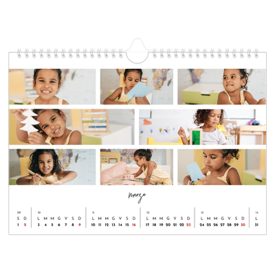 Calendario fotografico A4 — Disposizioni fotografiche [Marzo]