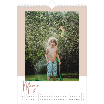 Calendario personalizzato A4 — Cornici terrose [Marzo]