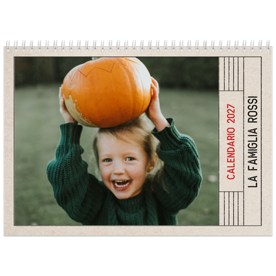 Calendario A4 Doppio — Effetto timbro artigianale [copertina]