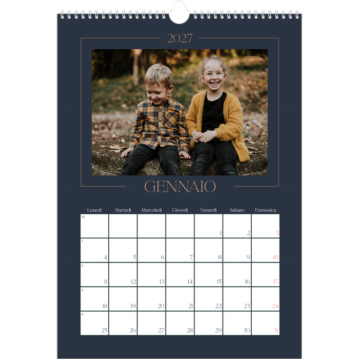 Calendario 2025 Personalizzato Con Le Tue Foto, 12 Mesi Formato 30x42, Idea Regalo Unica
