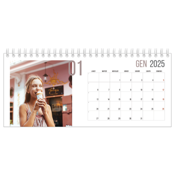 Calendario Fotografico da Tavolo — Mesi numerati