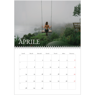 Calendario A4 Doppio — Graziato semplice [Aprile]