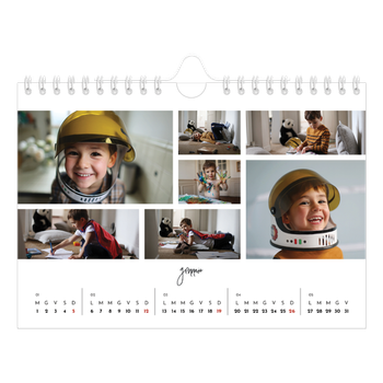 Calendario Fotografico A5 Orizzontale — Disposizioni fotografiche