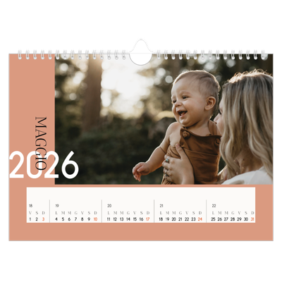 Calendario fotografico A4 — Testo sovrapposto [copertina]