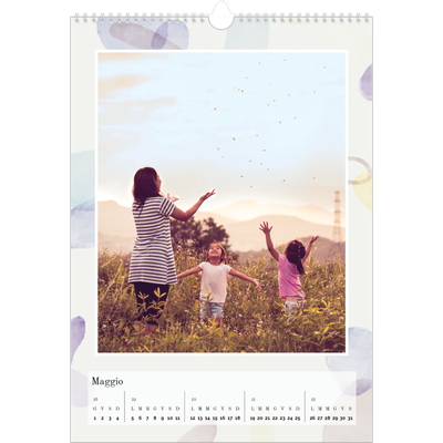 Calendario A3 verticale — Punti ad acquerello [copertina]