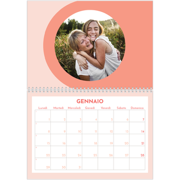 Calendario A4 Doppio — Pink Calendar