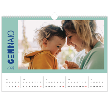 Calendario Fotografico A3 Orizzontale — Divertente colorato
