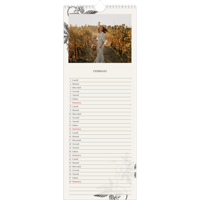 Calendario da cucina  — Inchiostro e edera [Febbraio]