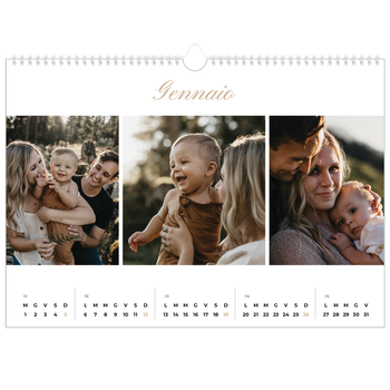 Calendario Fotografico A3 Orizzontale — Scatole con strisce fotografiche