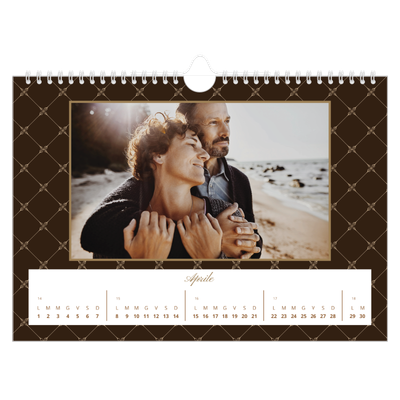 Calendario fotografico A4 — Monocromatico vintage [Aprile]