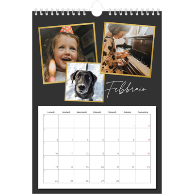 Calendario personalizzato A4 — Tanti ricordi [Febbraio]