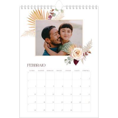 Calendario personalizzato A4 — Boho [Febbraio]