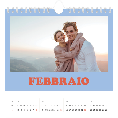 Calendari quadrati — Cornici retrò [Febbraio]