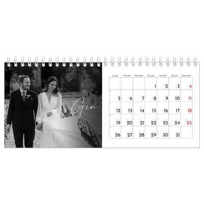 Calendari da tavolo — Scrittura elegante [Gennaio]
