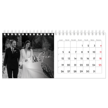 Calendario Fotografico da Tavolo — Scrittura elegante