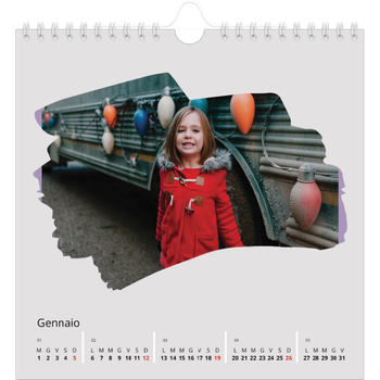 Calendario Fotografico Quadrato — Foto effetto pennello