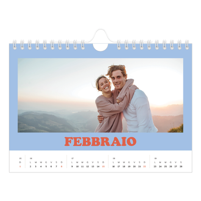 Calendario fotografico A5 — Cornici retrò [Febbraio]