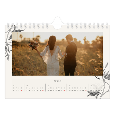 Calendario fotografico A5 — Inchiostro e edera [Aprile]