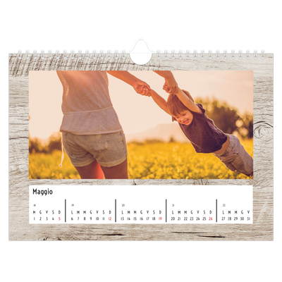 Calendario fotografico A4 — Legno [copertina]