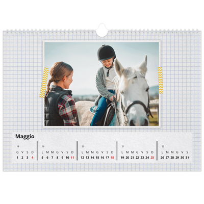 Calendario A3 orizzontale  — Nastro adesivo artigianale [copertina]