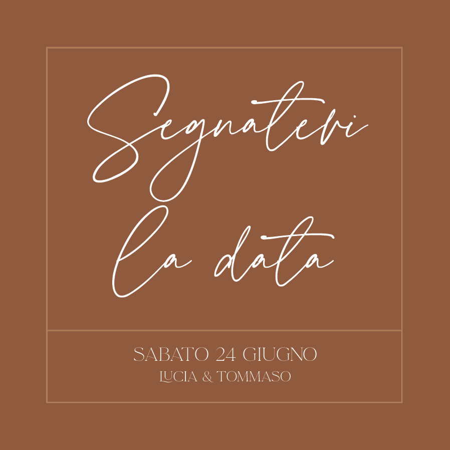 Save the date — Con i piedi per terra