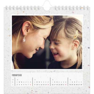 Calendari quadrati — Sfondi marmo [Febbraio]