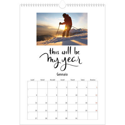 Calendario A3 verticale — Citazioni [Gennaio]