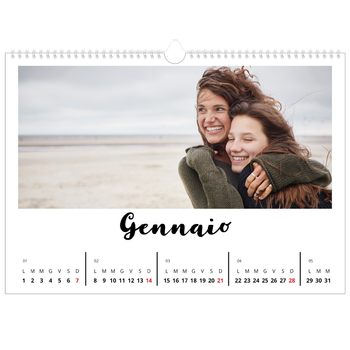 Calendario Fotografico A3 Orizzontale — Scritto a mano