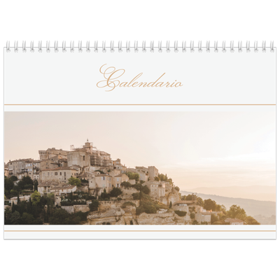 Calendario A4 Doppio — Banner di script d'oro [copertina]