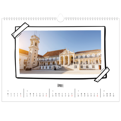 Calendario A3 orizzontale  — Istantanee da album [Aprile]