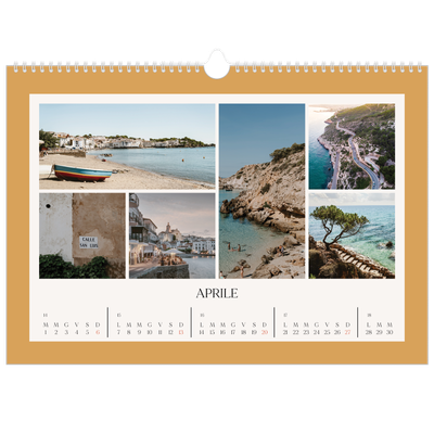 Calendario A3 orizzontale  — Colori classici [Aprile]