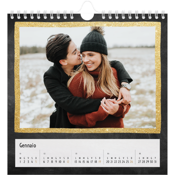Calendario Fotografico Quadrato — Cornici dorate