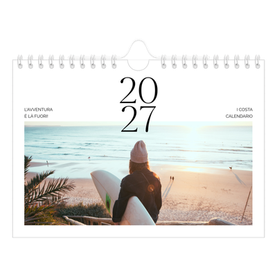 Calendario fotografico A5 — Tramonti e surf [copertina]