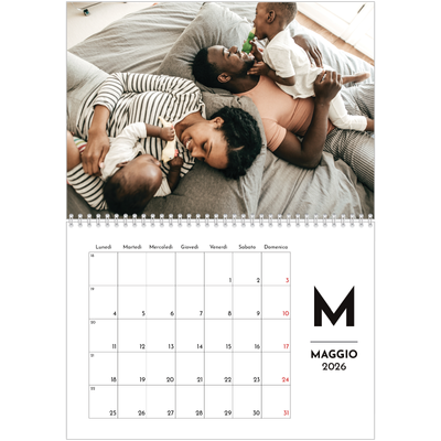 Calendario A4 Doppio — Riflettore lettera [copertina]