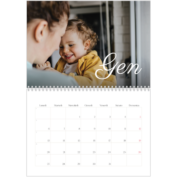 Calendario A4 Doppio — Mese scritto a mano