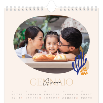 Calendario Fotografico Quadrato — Corallo