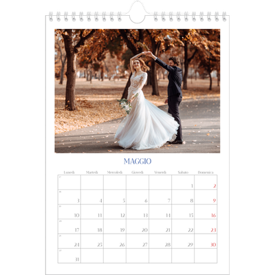 Calendario personalizzato A4 — Classico cobalto [Maggio]