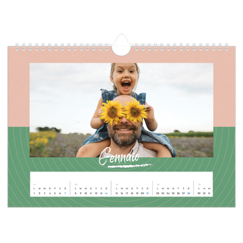 Calendario Fotografico A4 Orizzontale — Colore e motivo