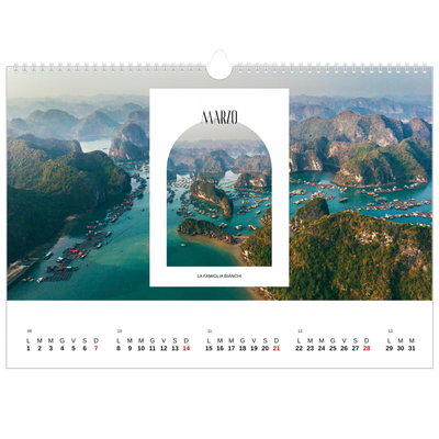 Calendario A3 orizzontale  — L'arco aperto [Marzo]