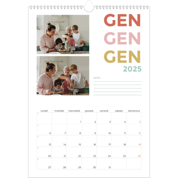 Calendario personalizzato A3 — Tipo colorato