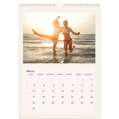 Calendario A3 verticale — Geometrico [Marzo]