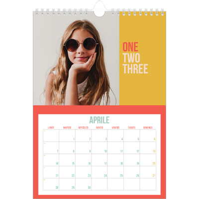 Calendario personalizzato A4 — Luminoso e bello [Aprile]