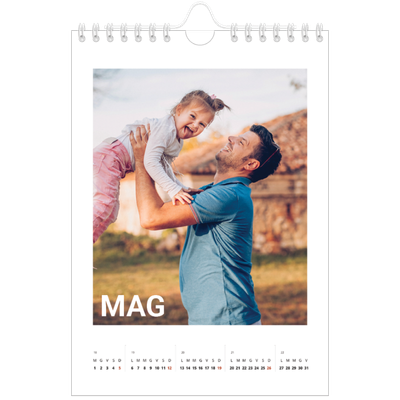 Calendario fotografico A5 — Mese in grande [copertina]
