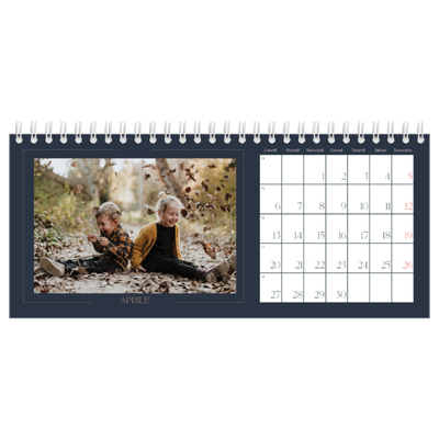 Calendari da tavolo — Blu prussiano [Aprile]
