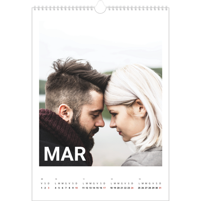Calendario A3 verticale — Mese in grande [Marzo]