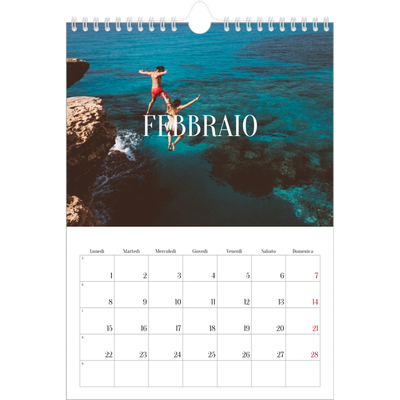 Calendario personalizzato A4 — Fuga infinita [Febbraio]