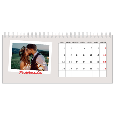 Calendari da tavolo — Firmato in cremisi [Febbraio]